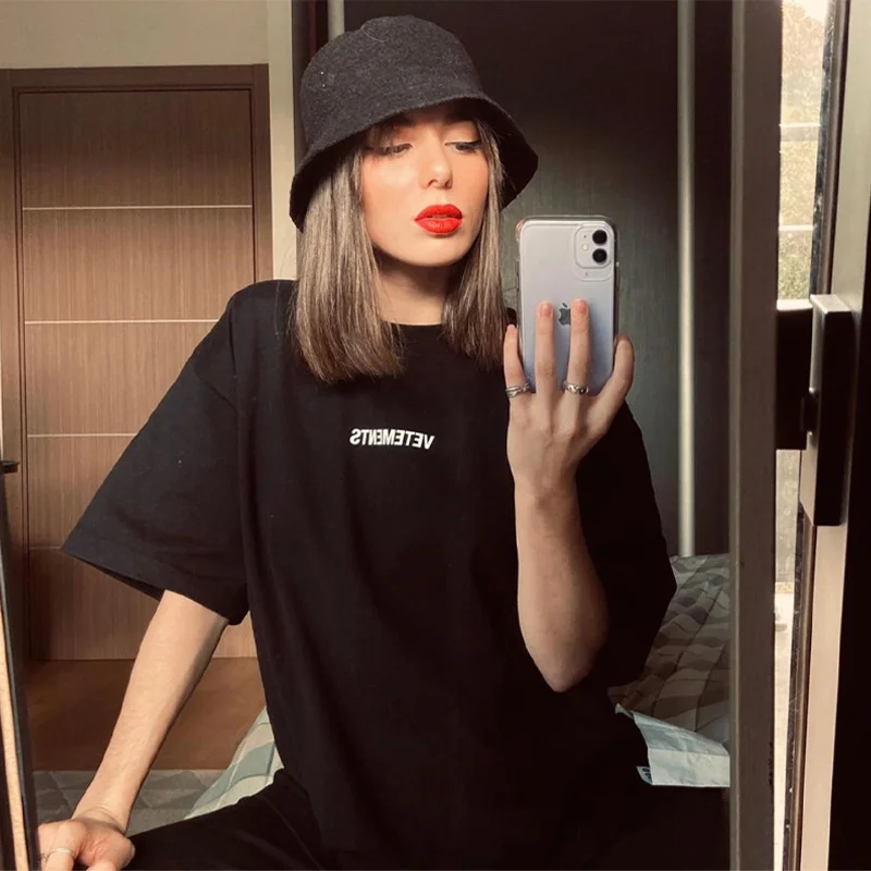 

Футболка VTM Мужская/женская с надписью, 100% хлопок, оверсайз