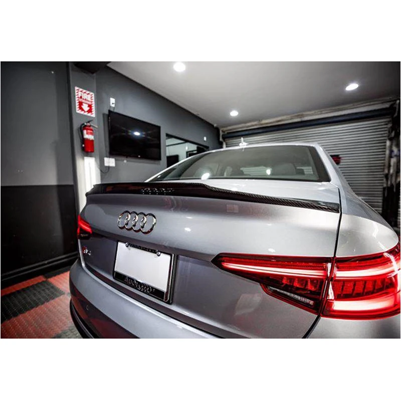 ZK Стиль углеродного волокна задний спойлер багажника крыло для Audi S4 B9-UP(только для S4