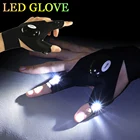 Светодиодная перчатка, Ночной светильник, водонепроницаемые рыболовные перчатки, вспысветильник, охотничий спасательный инструмент, уличное снаряжение, для езды на велосипеде, практичная, прочная, без пальцев