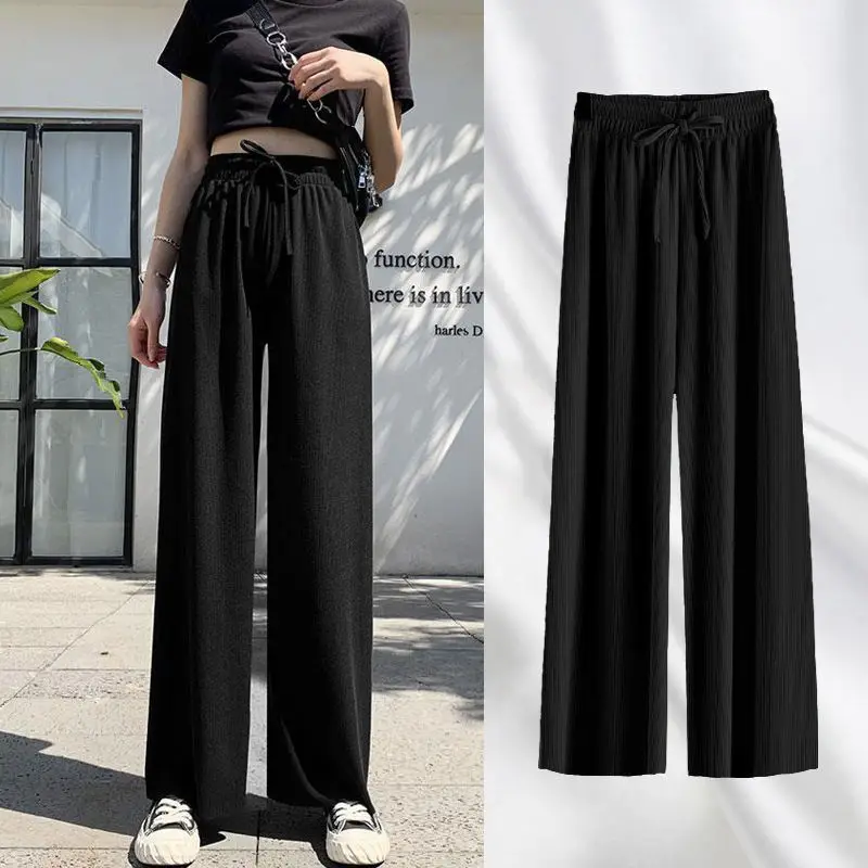 

Slacks Women's Loose For Women Bottoms Spring Summer Casual Pant Mid Waist Wide Leg Pants Female Pants Women Trousers