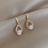 south korea style new style simple zircon water drop earrings gift party banquet womens jewelry ornament 2021