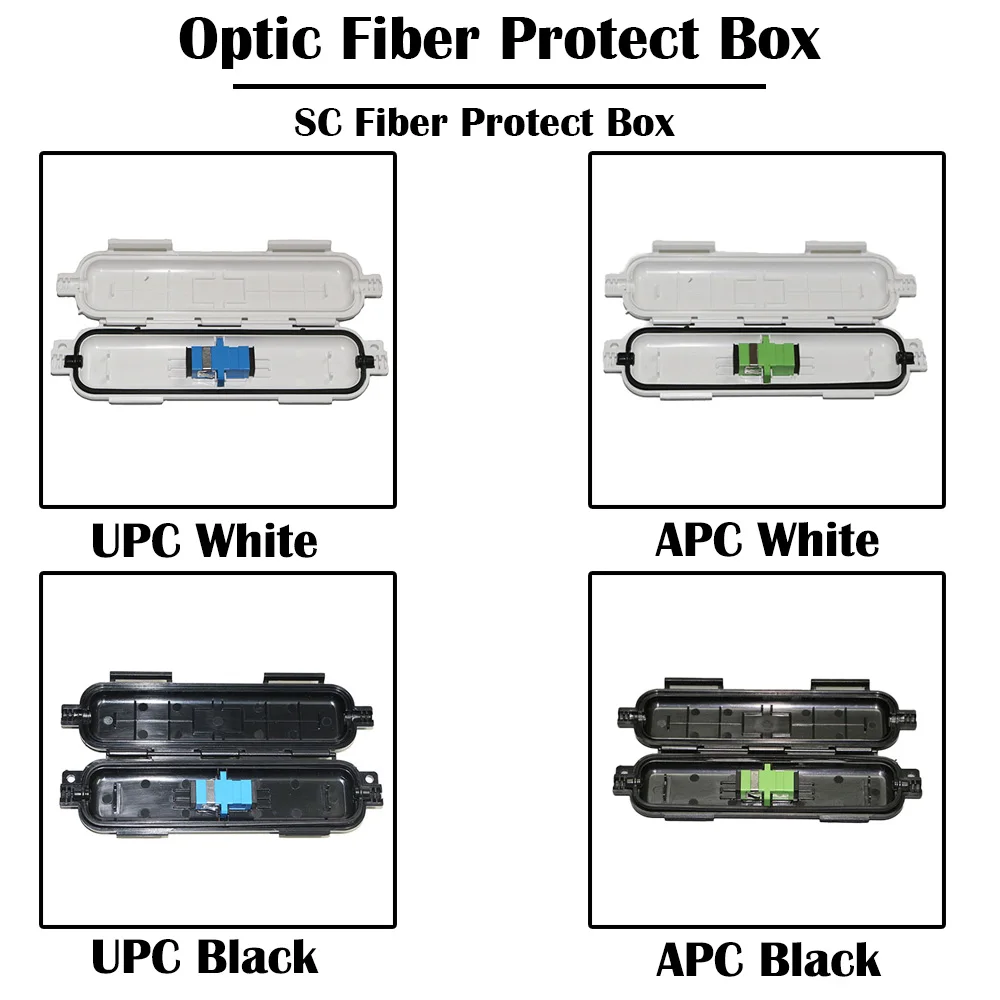 10 шт./лот черный/белый SC UPC/APC Волоконно оптический адаптер SM одномодовый FTTH Ethernet
