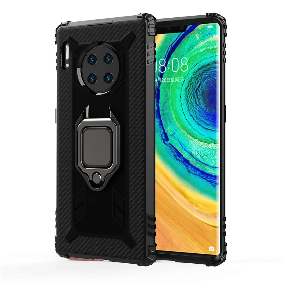 Двухслойный усиленный чехол с вращающимся магнитным кольцом держателем для Huawei