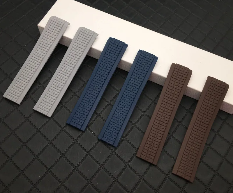 21 мм черный коричневый синий красный оранжевый серый зеленый резиновый ремешок