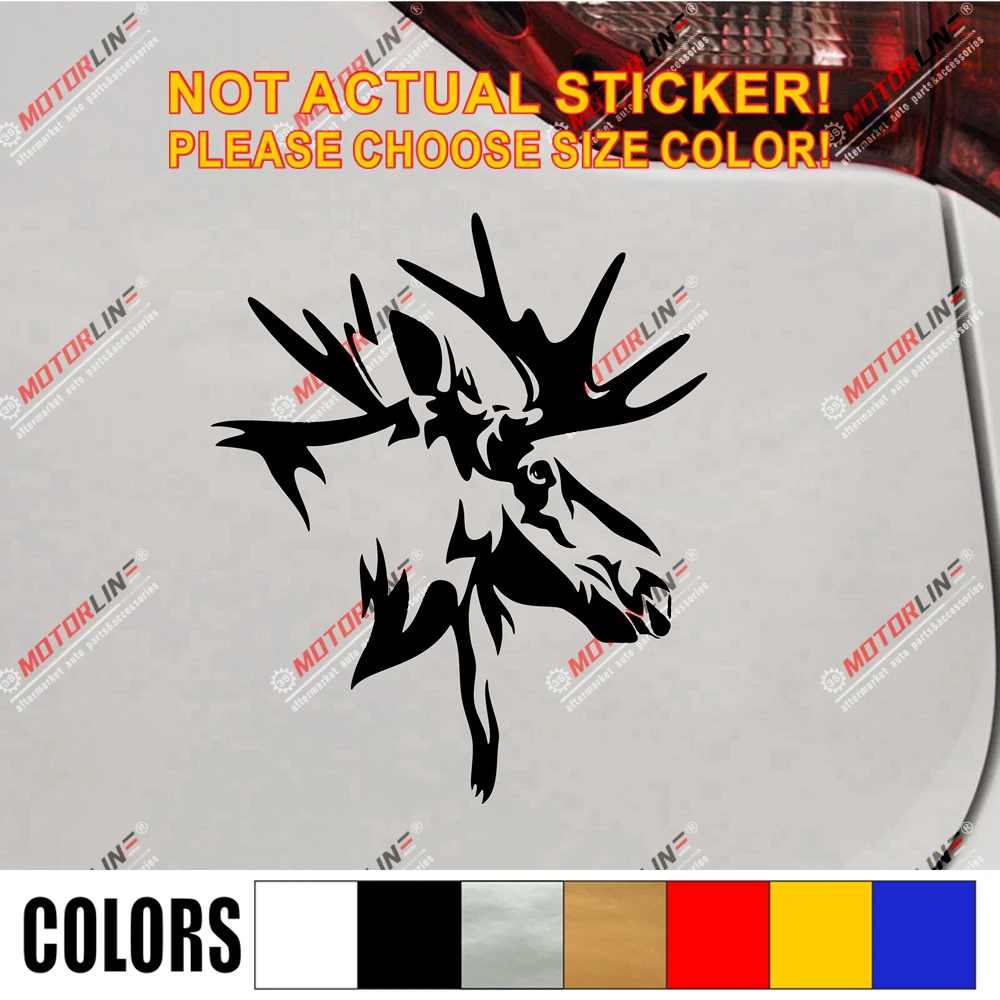 Аляска лосят наклейка автомобиль виниловая голова выбрать размер цвет высечка