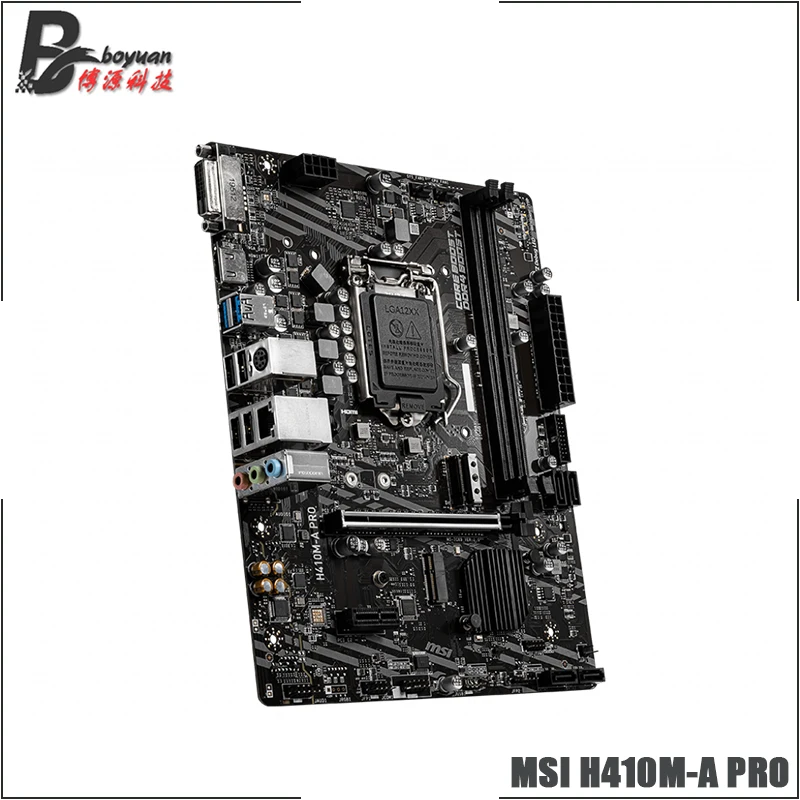 MSI H410M A PRO mATX Intel H410 DDR4 M.2 2933(JEDEC) USB 3.2 Gen 64G Support 10 gen LGA 1200 CPU Motherboard |