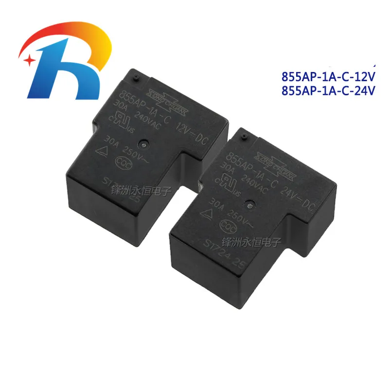 

5PCS Power Relay 855AP-1A-C-12VDC 12V 855AP-1A-C-24VDC 24V 4PIN 30A Songchuan T90 relay replaces G8P-1A4P