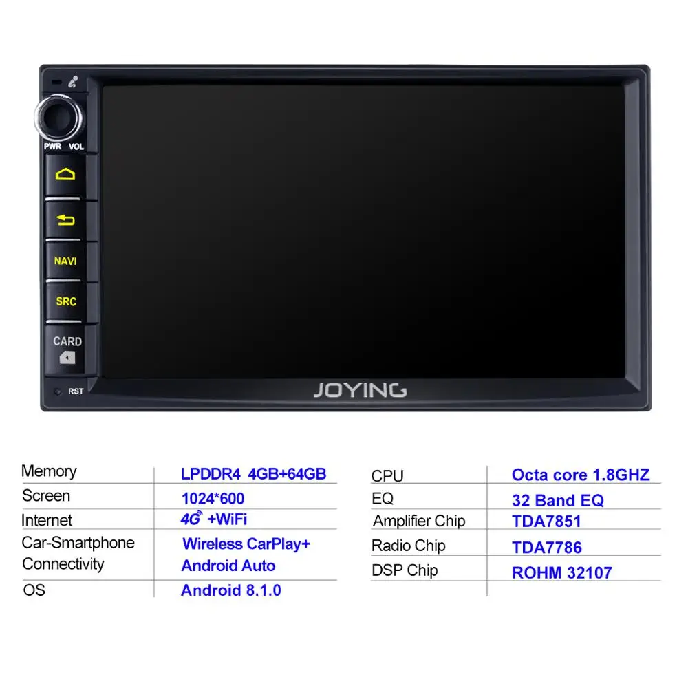 7 дюймовый Восьмиядерный двойной 2Din универсальный головное устройство Android