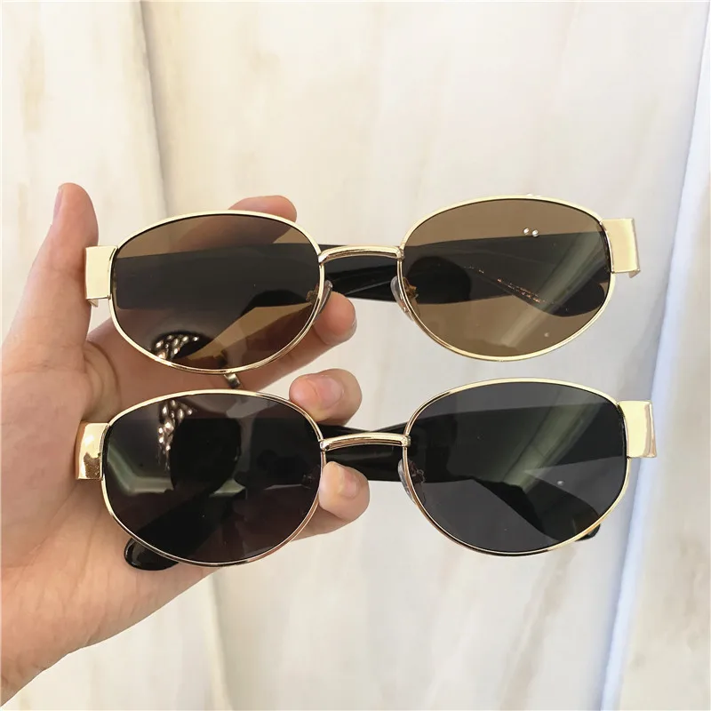 

Metal Punk Sunglasses Steam Oval Retro Men's 2020 Brand Designer Round Black Transparent Ladies Sunglasses UV400