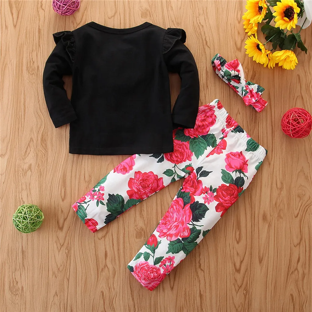 Одежда для маленьких девочек одежда с длинными рукавами и круглым вырезом