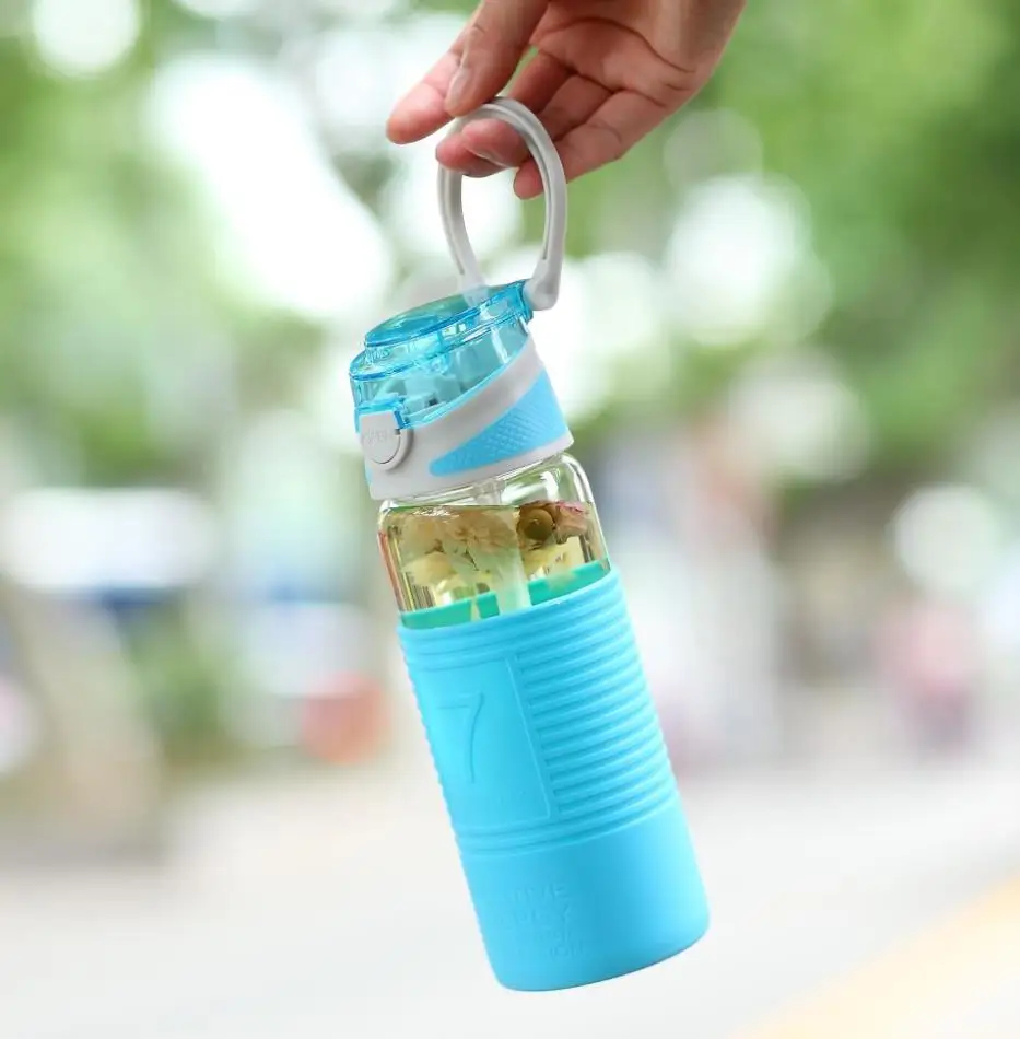 Portable Leak-proof Water Bottle High Quality Tour Outdoor Bicycle Sports Drinking Glass Bottles | Дом и сад