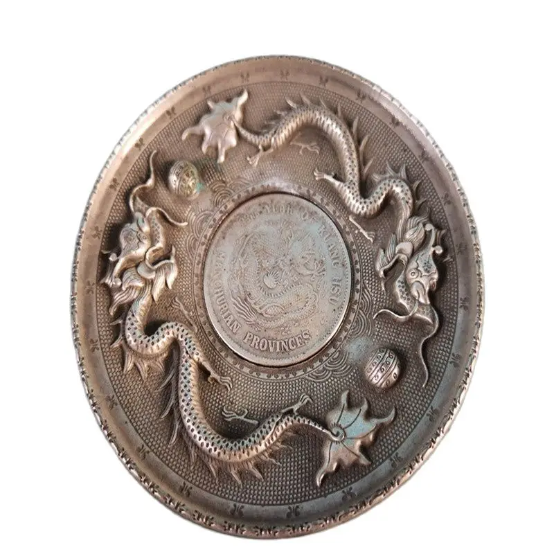 

Tibetan Silver Old Feng Shui Circular Bird Diagram Aromatherap Ball