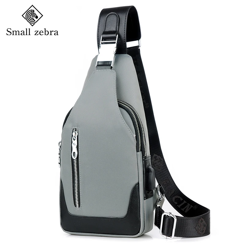 Мужская нагрудная сумка из ткани Оксфорд легкая дорожная через плечо с разъемом