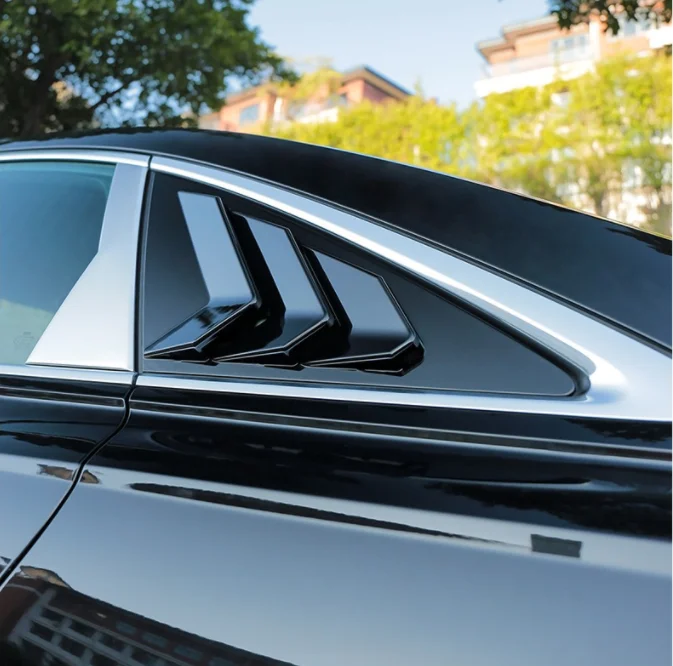 

Car Styling Carbon Fiber Rear Window Triangle Shutters Decoration Panel Cover Stickers For Audi A6 C8 2018-2019 Auto Accessories