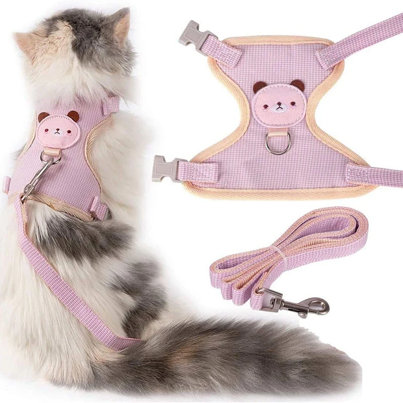 

Cat Harness And Leash Set For Walking Proof Adjustable Harness Outdoor