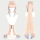 Парик для косплея аниме Game Genshin Impact Kokomi, термостойкие искусственные волосы смешанных цветов с градиентом, с шапочкой