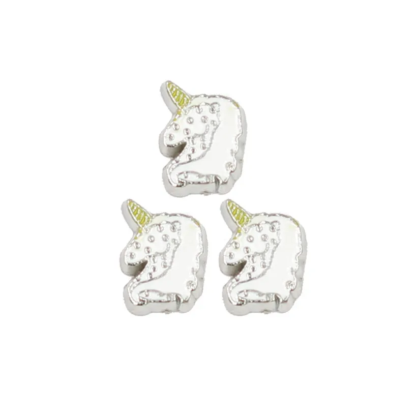 10 шт. оптовая продажа Единорог собака кошка плавающий медальон шармы на память