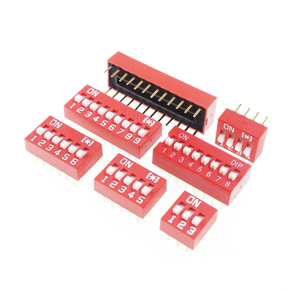 1000pcs Dip Switches SPST 4 Position 2.54mm 0.100&quot pitch Through Hole Slide (Standard) Actuator raised DIP switch Way | Обустройство