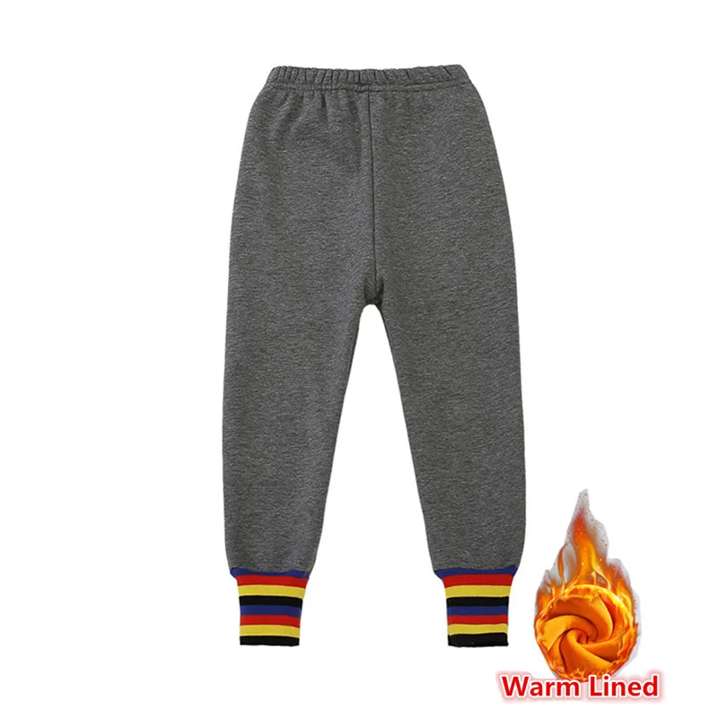 Teenager Winter Warm Legins Girls Rainbow Ribbed Leggings With Stripes Thick Cotton Leggins Infant Girl Clothes 4-14 |