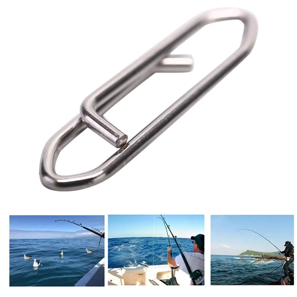 

Fishing Speed Clips Fishing Hanging Snap Easy Quick Change Lure Snaps Powerful Stainless Steel For Drifting Fishing 50PCS