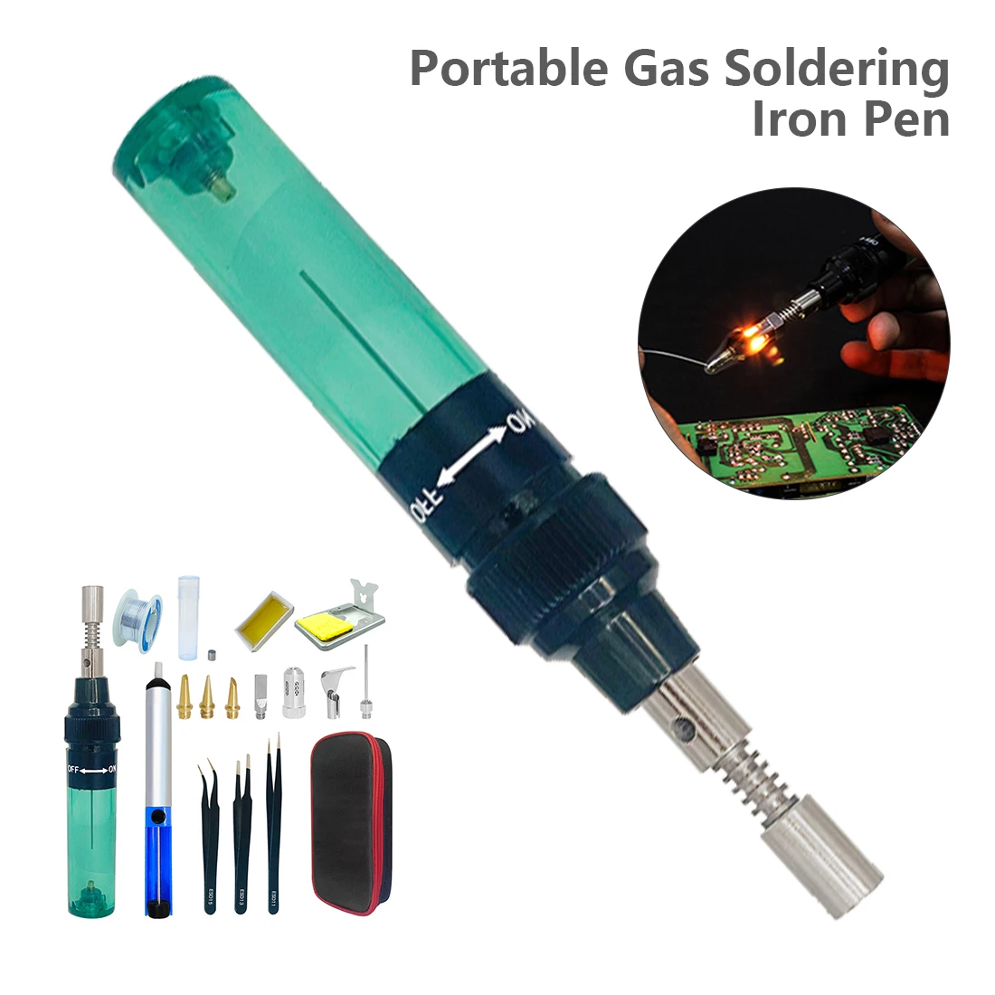 

Welding Pen Burner Butane Gas Welding Soldering Irons Blow Torch Gas Soldering Iron Cordless Butane Tip Tool 1300 Celsius