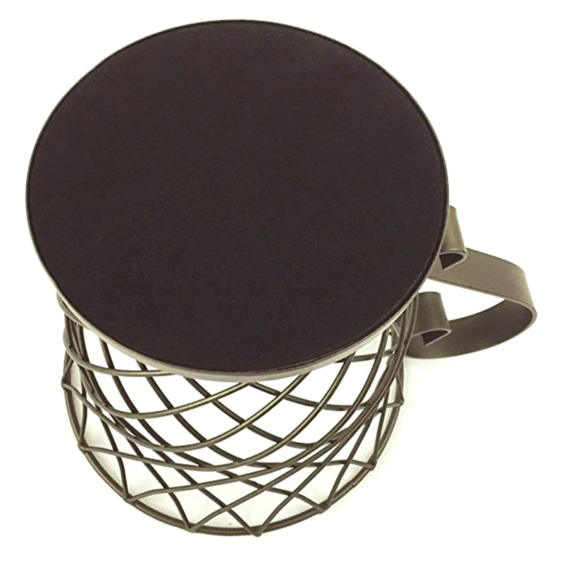 

Universal Coffee Capsule Storage Basket Coffee Cup Basket Vintage Coffee Pod Organizer Holder Black for Home Cafe Hotel