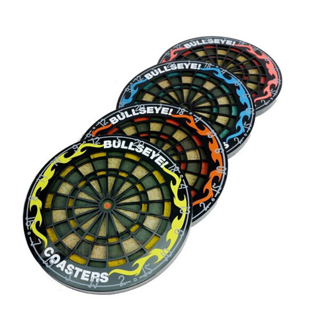 4 шт творческие Дротика доска Подставка под кружку термостойкая напитки пиво для