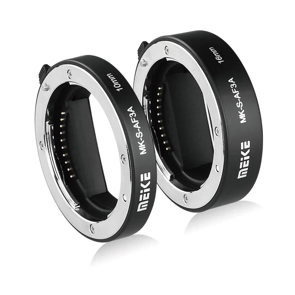 

Meike Auto Focus Macro Extension Tube Ring 10mm 16mm for Sony E Mount NEX 3 5 6 7 NEX 3N 5T 5R A5100 A6000 A6300 A6500 A6400 A7