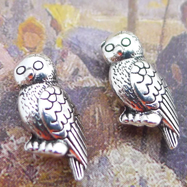 

Supplies For Jewelry Making 10pcs 12x7mm Antique Silver Color Bird Hole Beads Charms