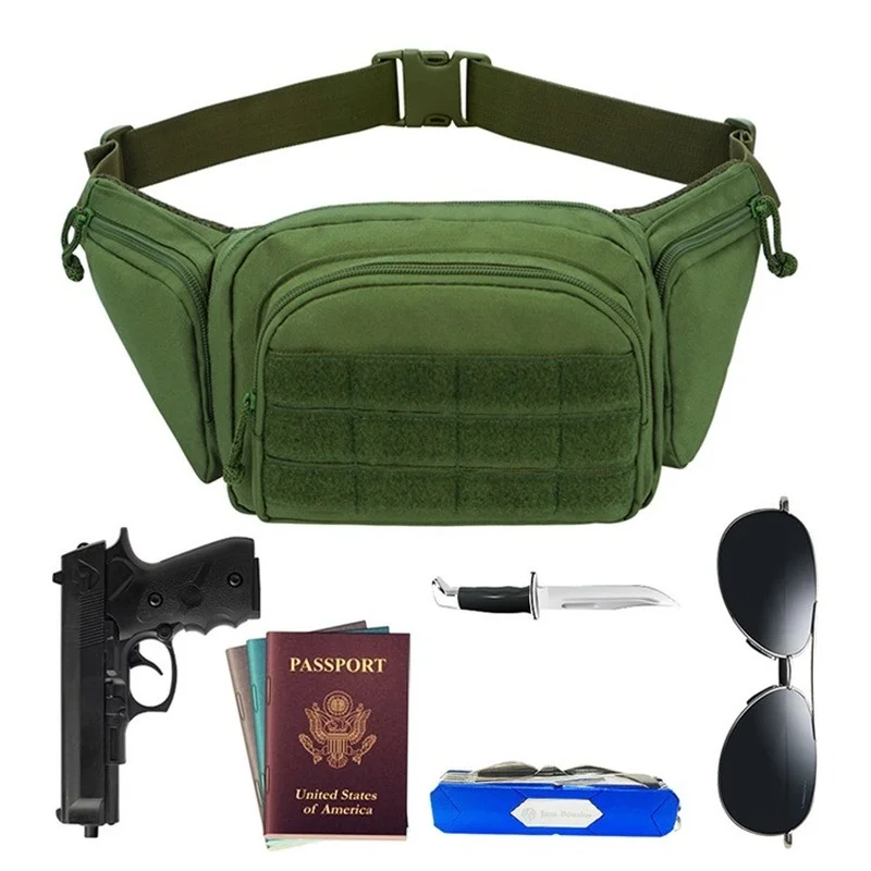 Concealed Carry Pistol Pouch Gun Bag Fanny Pack Holster Shooting Tactical Waist Bag for Outdoor Hunting Accessories