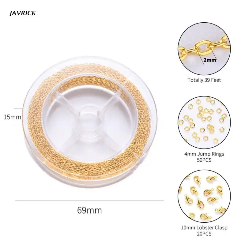 

Open Jump Rings and Lobster Clasps Single Circle Chain Set for Necklace
