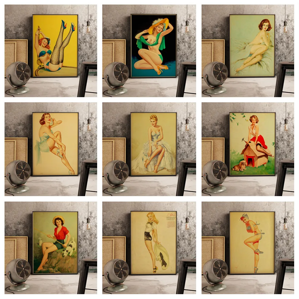 Пикантная Американская серия с девушками Настенный декор для кафе клуба бара