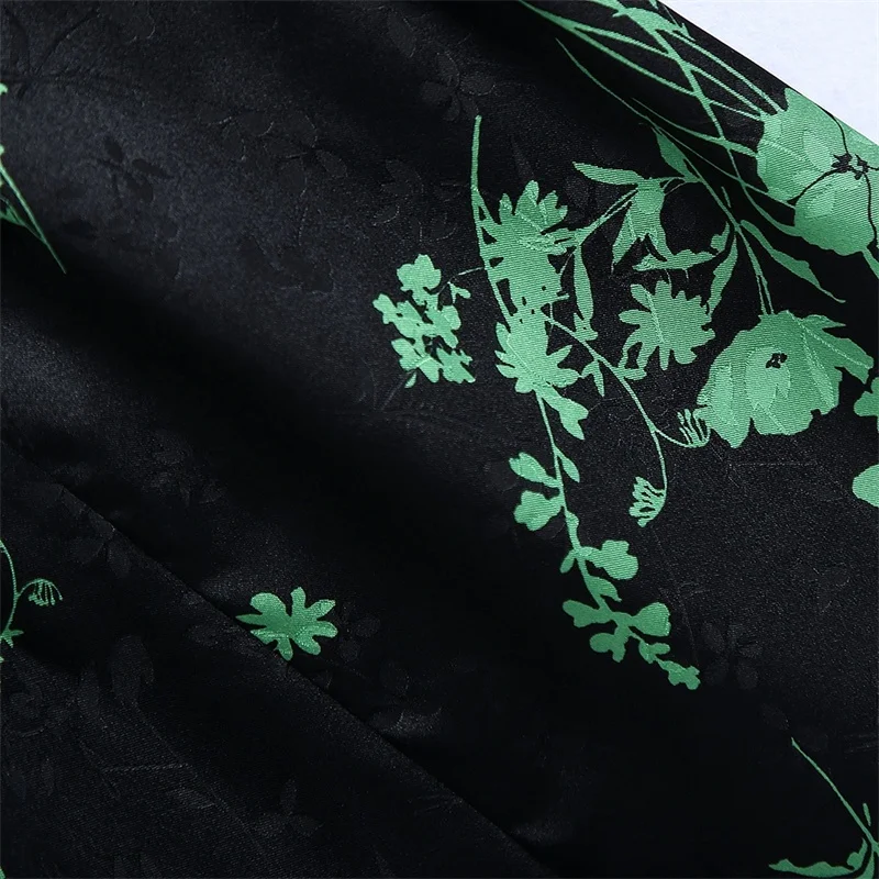 

Women 2021 Chic Fashion With Belt Jacquard Mini Dress Vintage O Neck Long Sleeve Female Dresses Vestidos Mujer