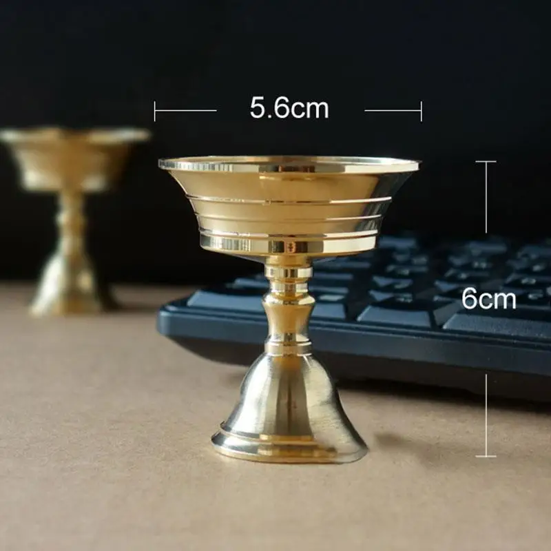 Подсвечник буддистский из чистой меди подсвечник подставка латунь