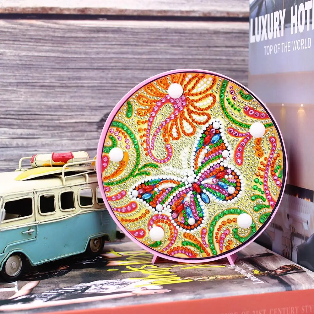 Светодиодный светильник Стразы DIY Мандала алмазная живопись коробка Вышивка