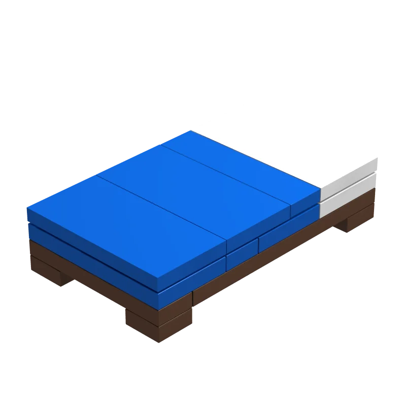 Серия игр MOC1021 Bircks My World Bed многоцветные украшения сцена аксессуары Moc