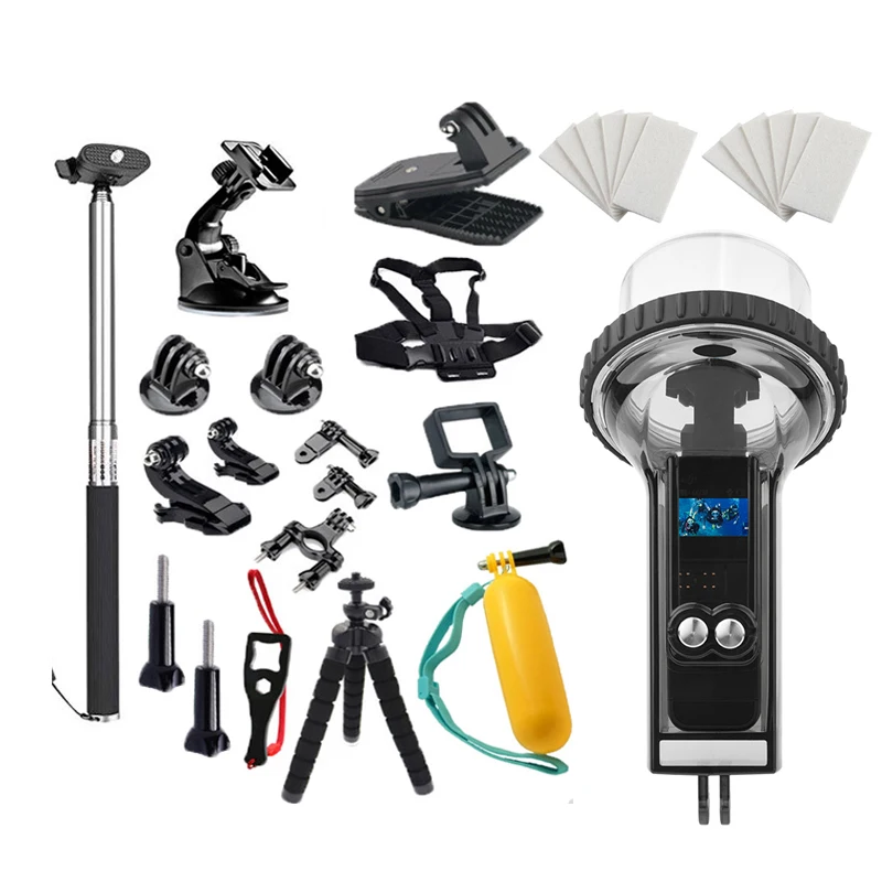 

Набор аксессуаров 30 в 1 для DJI Osmo Pocket 2, водонепроницаемый чехол, противотуманные вставки, плавучая рукоятка, штатив, кронштейн для велосипеда...