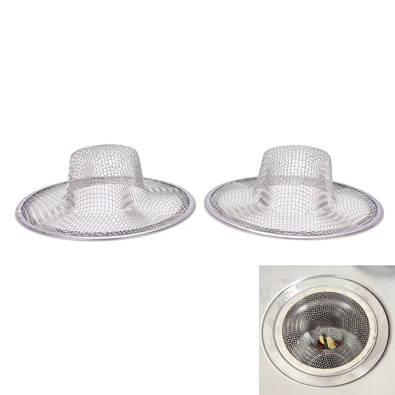 

2 pcs stainless steel kitchen appliances sewer filter barbed wire waste