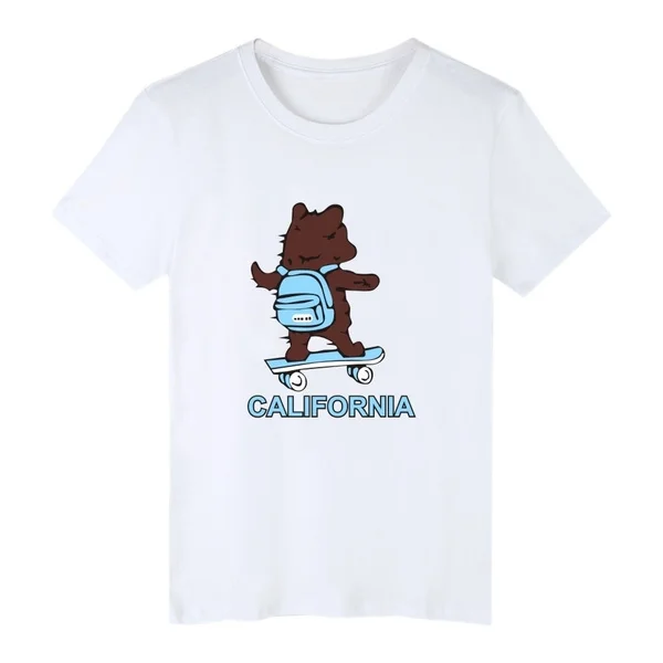 

Slide The Bear Cute Cartoon Cool and Hiphop Fashion Printing Women/men T-shirts