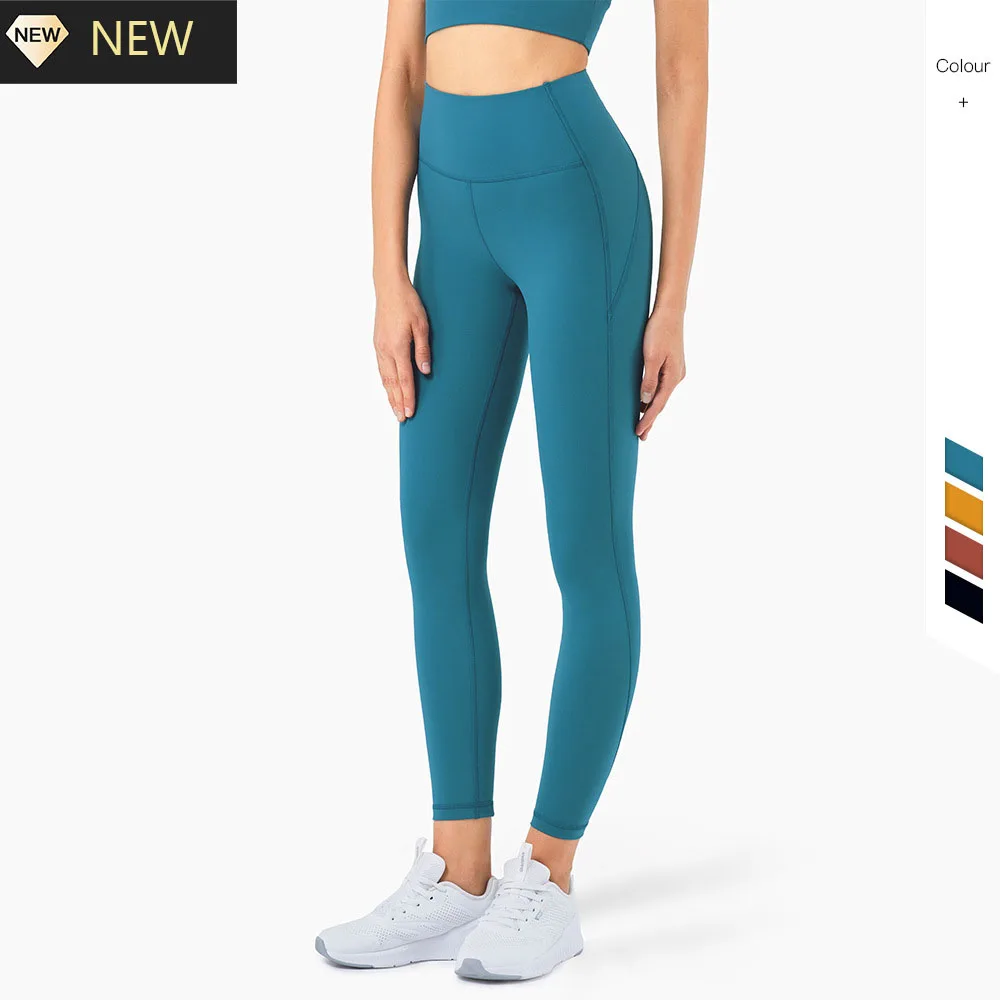 

New High Waist Lulu Yoga Pants Women High-strength Support Training Pants Jogging Push Up Sports Leggings For Fitness Sportswear
