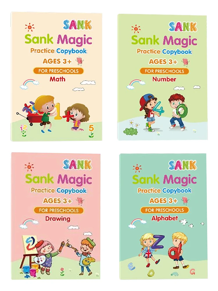 

Reusable English Tracing Book Wipe-free Paper Sank Magic Practice Writing Copybook Learning Early Education For Children Fashion