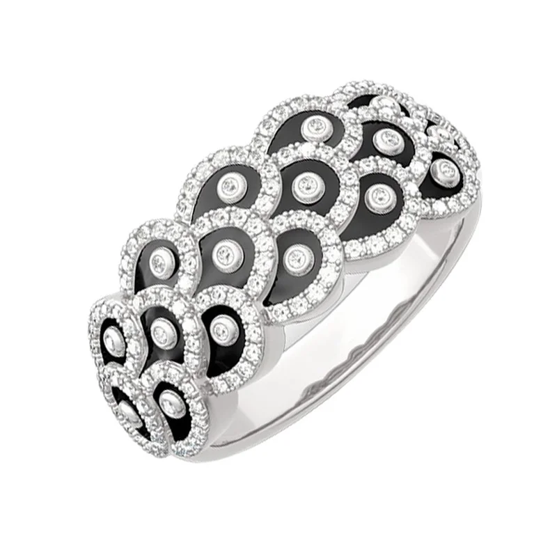 

Ofertas Wholesale Size 6-10 Ethnic Style Trendy Peacock Tail Pattern Female Rings for Women Engagement Party Wedding Jewelry