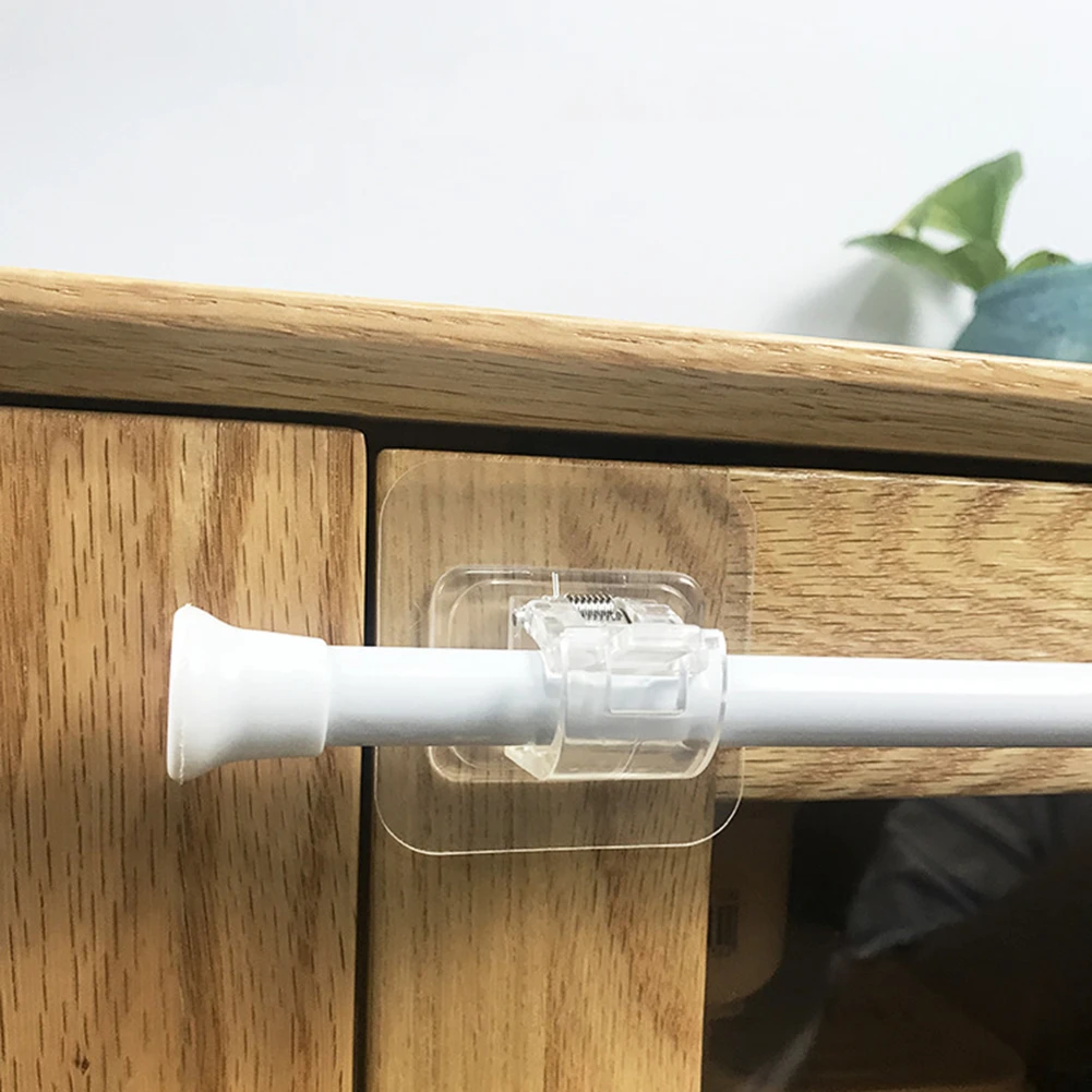 

2PCS New High Quality Strong Powerful Curtain Rod Hanging Clip Hook Adjustable Hook Clip Bearing 5kg Home Bathroom Accessories