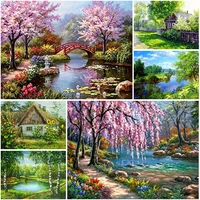 new arrivals diamond painting tree scenery full square butterfly cross stitch diamond embroidery landscape wall decor hobby gift