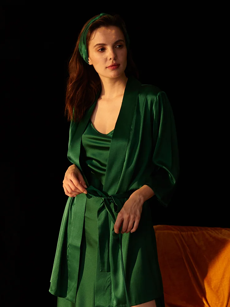 Женская Длинная летняя пикантная ночная рубашка из шелка тутового шелкопряда