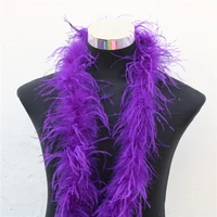 hot sale 2 meter1pcs purple ostrich feather boa jewelry celebration craft party wedding diy plumes plumas feathers