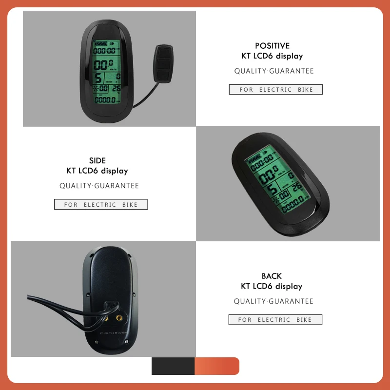 Когда-нибудь ЖК-дисплей 6 KT 24 в 36 48 В для электровелосипеда KunTeng LCD компьютера
