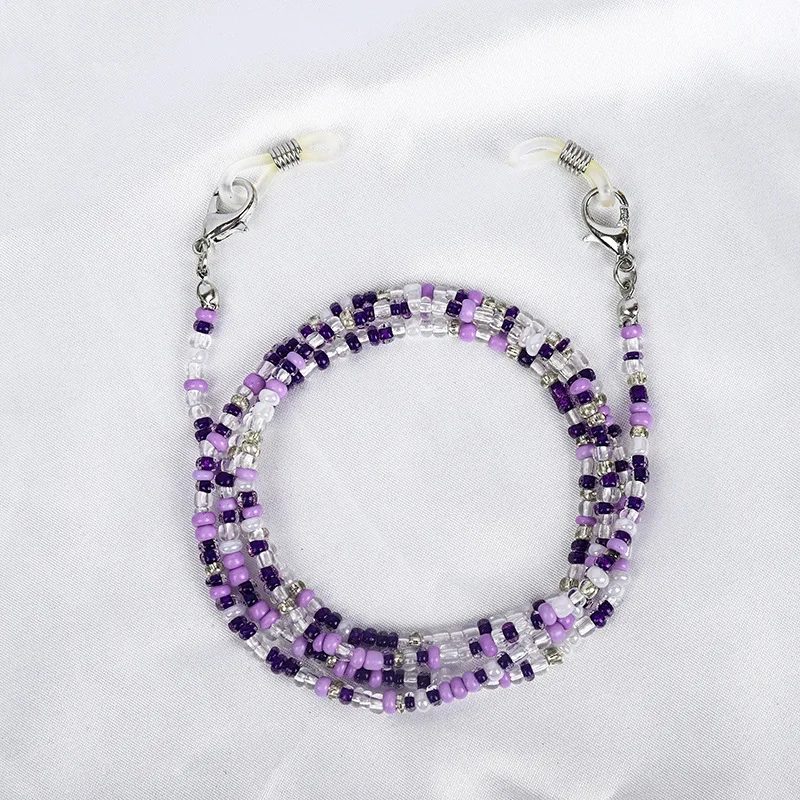 

2021 Multicolor Beads Face Mask Chain Holder Women Sunglasses Eyeglasses Lanyards Hanging Neck Strap Chain Necklace Accessories