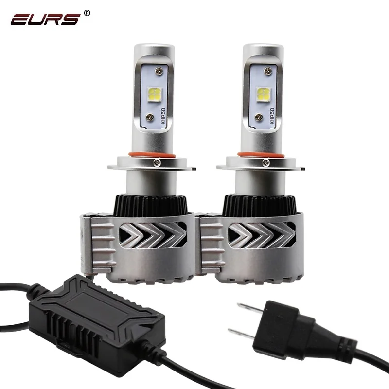 Светодиодсветодиодный фары EURS H7 LED 12000 лм лампы для автомобильных фар H1 H3 H4 H8 H9 H11