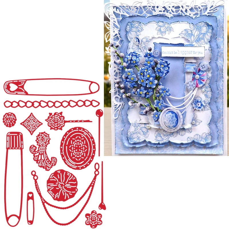 Зажим с брошью украшение металлические пресс-формы цветочный зажим % Брошь